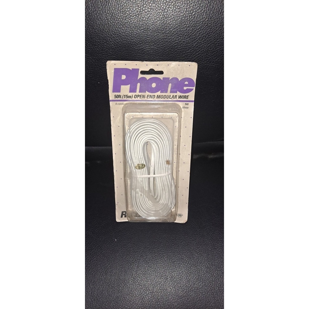 50-foot, 4-conductor, open-end modular telephone wire‎